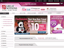 Tablet Screenshot of greatnotions.com